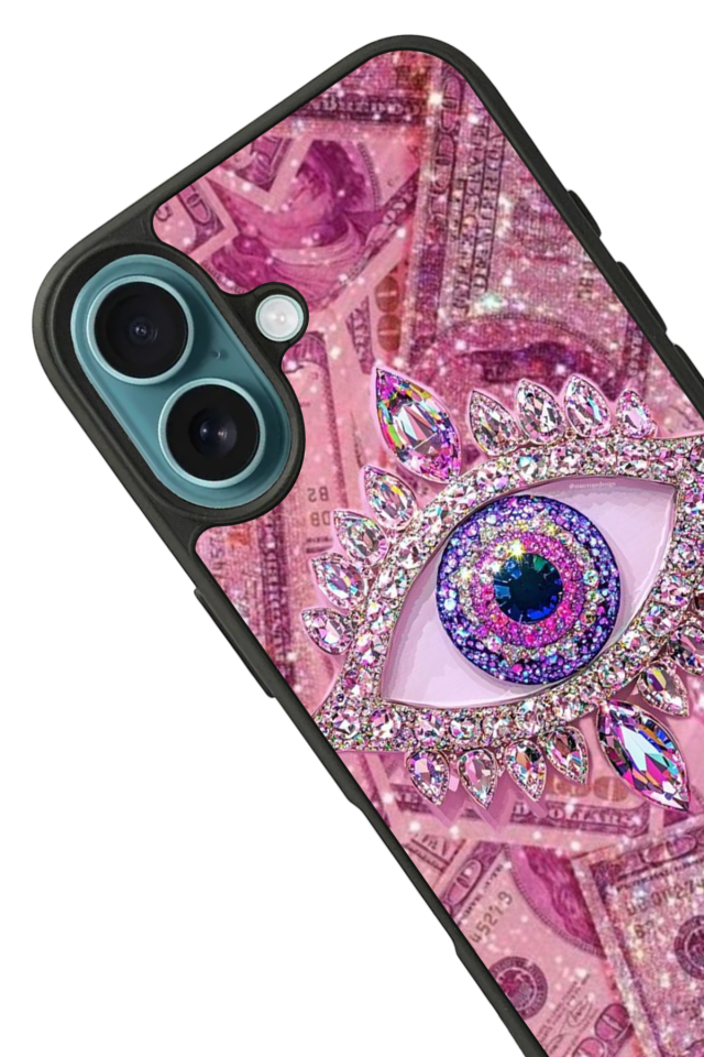 iPhone 16 Plus Uyumlu Göz Tasarımlı Glossy Premium Kılıf