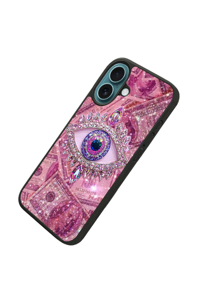 iPhone 16 Plus Uyumlu Göz Tasarımlı Glossy Premium Kılıf