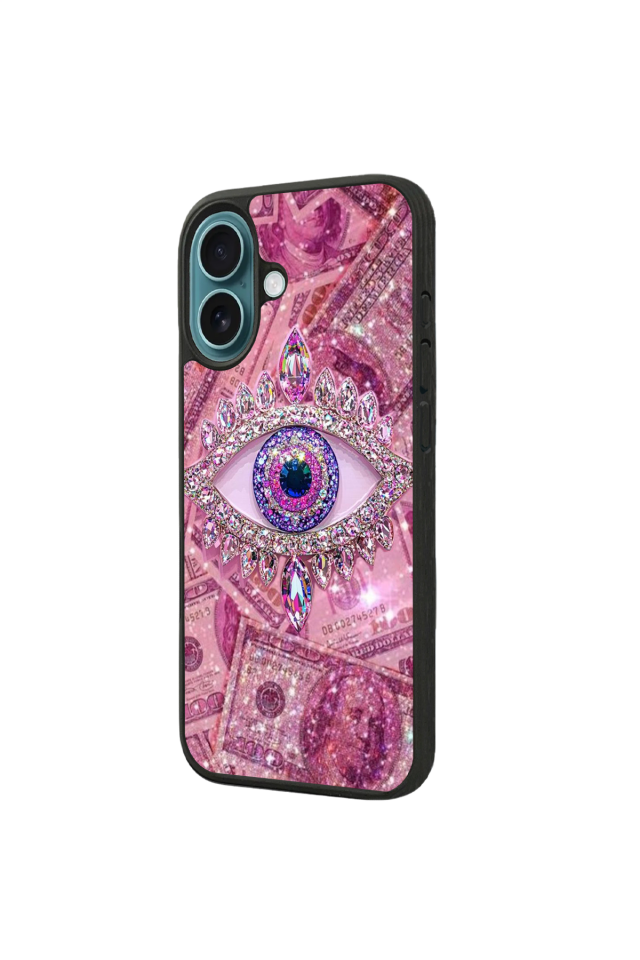 iPhone 16 Plus Uyumlu Göz Tasarımlı Glossy Premium Kılıf