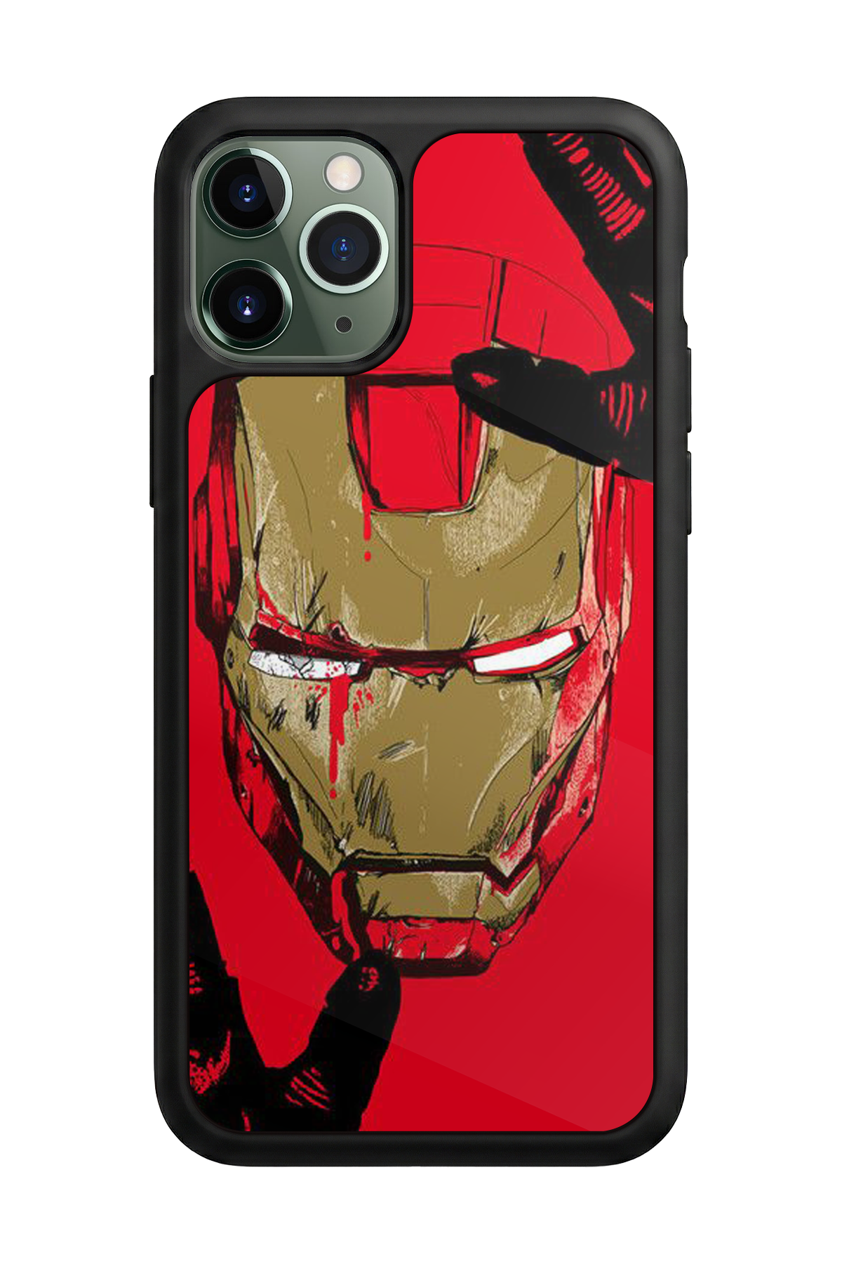 iPhone 11 Pro Max Uyumlu  Iron Man ( Demir Adam ) Tasarımlı Glossy Premium Kılıf