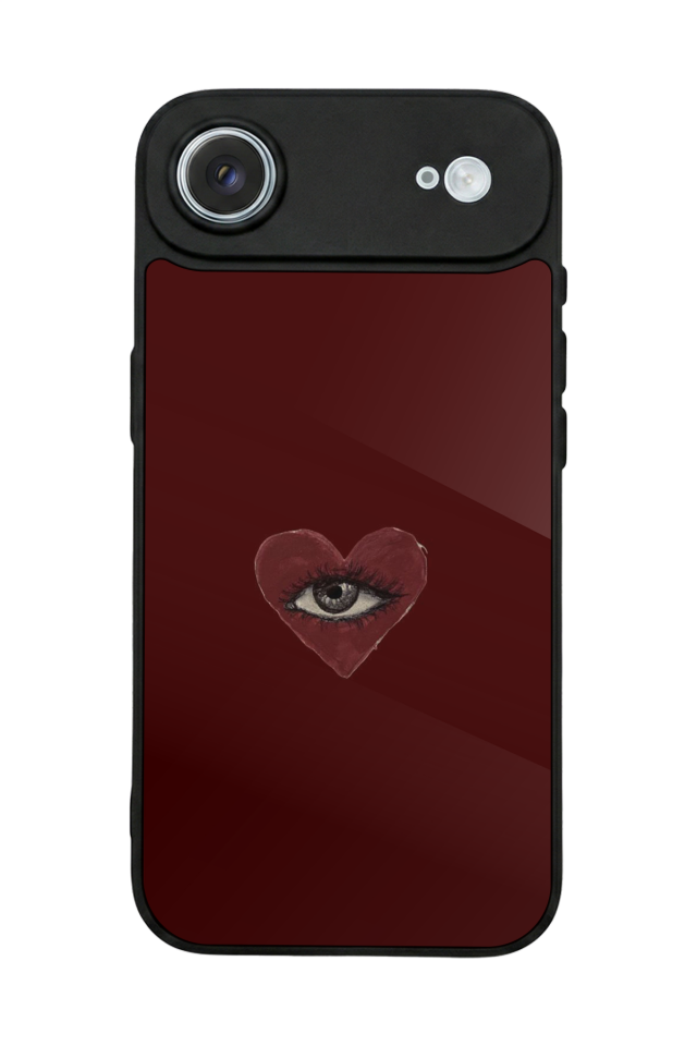 iPhone 17 Air Uyumlu Kalp Love Tasarımlı Glossy Premium Kılıf