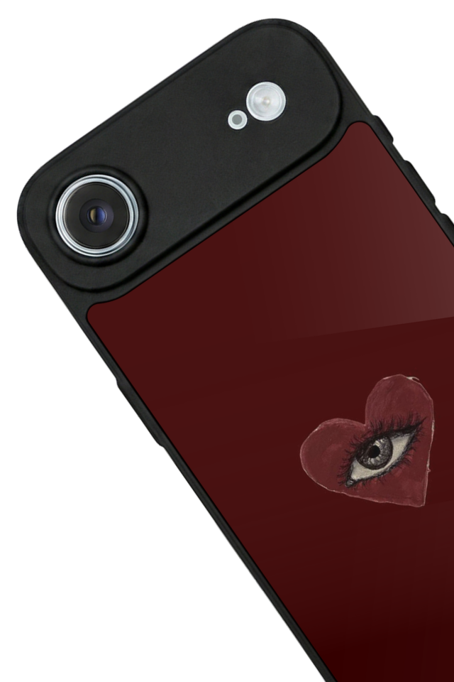 iPhone 17 Air Uyumlu Kalp Love Tasarımlı Glossy Premium Kılıf