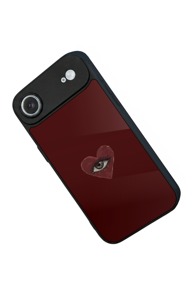 iPhone 17 Air Uyumlu Kalp Love Tasarımlı Glossy Premium Kılıf