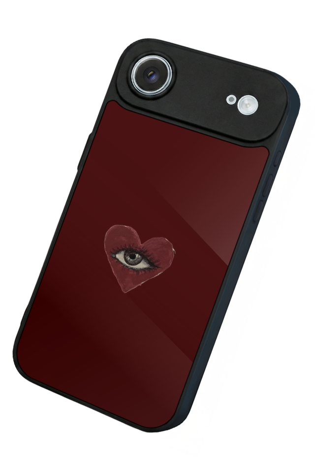 iPhone 17 Air Uyumlu Kalp Love Tasarımlı Glossy Premium Kılıf