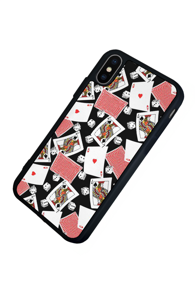 iPhone XS Max Uyumlu Kart Tasarımlı Glossy Premium Kılıf