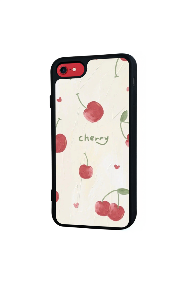 iPhone 7 Uyumlu Kiraz Tasarımlı Glossy Premium Kılıf