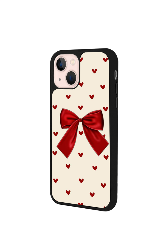 iPhone 15 Plus Uyumlu Kurdele Tasarımlı Glossy Premium Kılıf
