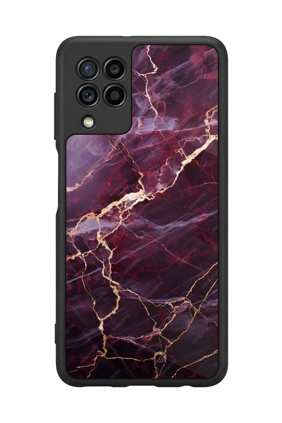 Samsung Galaxy M22 Uyumlu Mermer Marble Tasarımlı Glossy Premium Kılıf