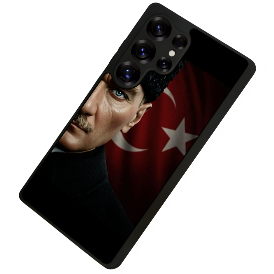 Samsung Galaxy S25 Ultra Uyumlu Mustafa Kemal Ataturk Tasarımlı Glossy Premium Kılıf