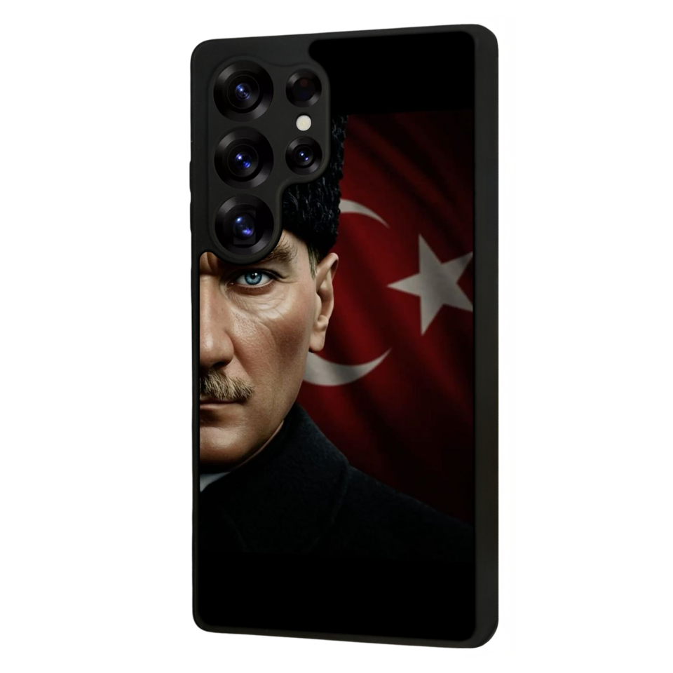 Samsung Galaxy S25 Ultra Uyumlu Mustafa Kemal Ataturk Tasarımlı Glossy Premium Kılıf