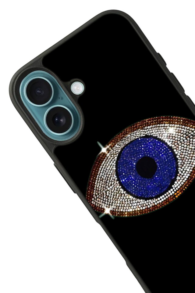 iPhone 16 Uyumlu Nazar Tasarımlı Glossy Premium Kılıf