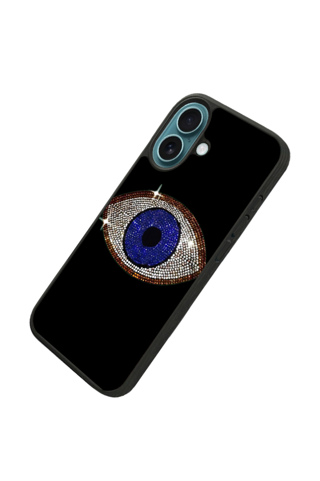 iPhone 16 Uyumlu Nazar Tasarımlı Glossy Premium Kılıf