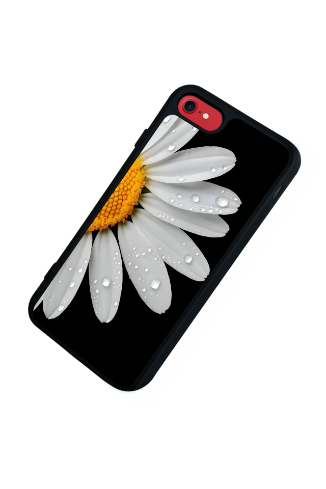 iPhone 8 Uyumlu Papatya Tasarımlı Glossy Premium Kılıf