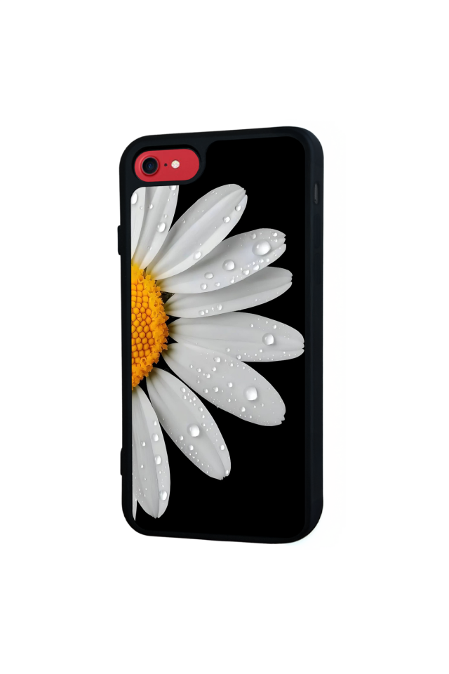 iPhone 8 Uyumlu Papatya Tasarımlı Glossy Premium Kılıf