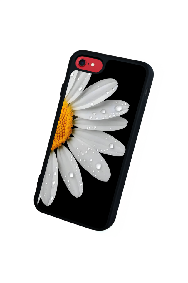 iPhone 8 Uyumlu Papatya Tasarımlı Glossy Premium Kılıf