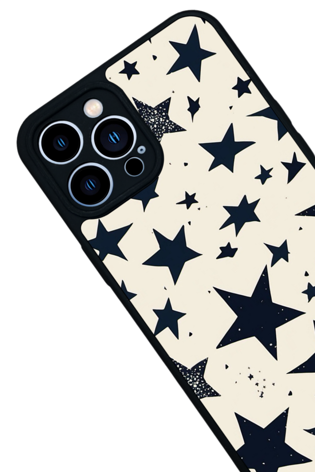 iPhone 12 Pro Max Uyumlu Retro Yildizlar Tasarımlı Glossy Premium Kılıf
