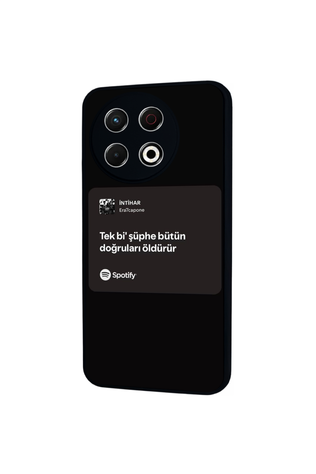Tecno Spark 30 Pro Uyumlu Sarki Sozleri Tasarımlı Glossy Premium Kılıf