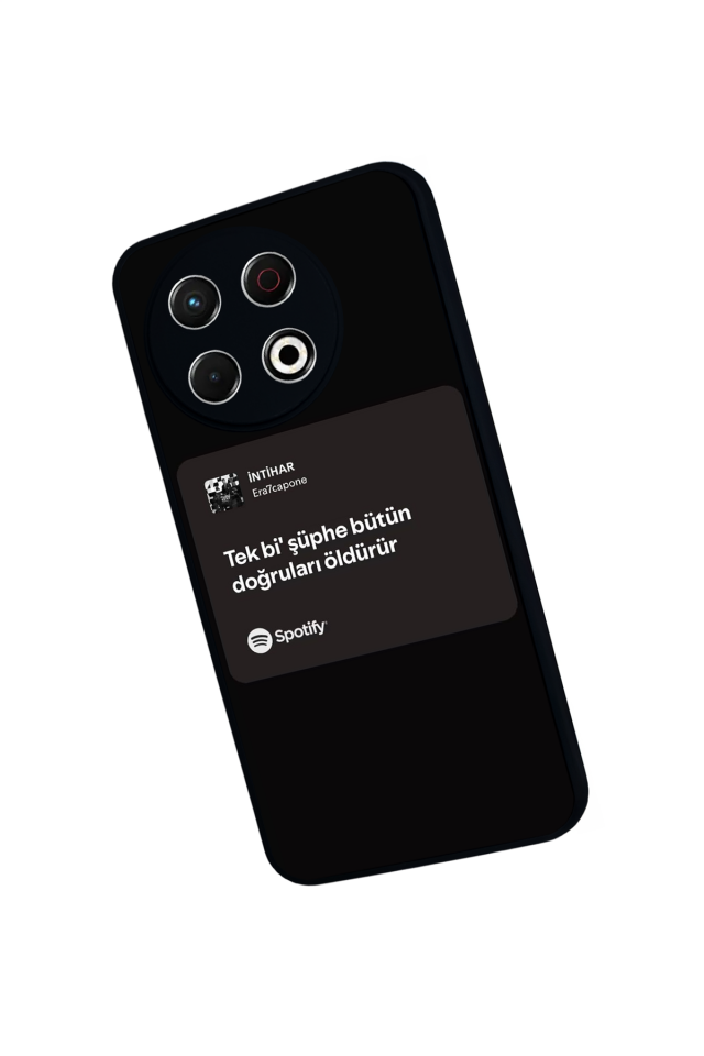 Tecno Spark 30 Pro Uyumlu Sarki Sozleri Tasarımlı Glossy Premium Kılıf