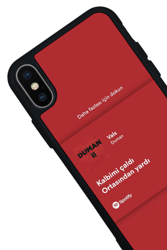 iPhone X/ XS Uyumlu Sarki Sozleri Tasarımlı Glossy Premium Kılıf