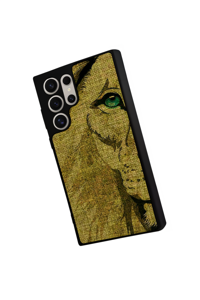 Samsung Galaxy S22 Ultra Uyumlu Aslan Tasarımlı Glossy Premium Kılıf