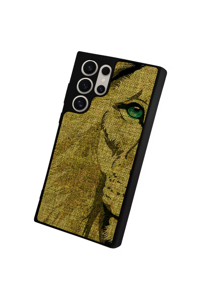 Samsung Galaxy S22 Ultra Uyumlu Aslan Tasarımlı Glossy Premium Kılıf