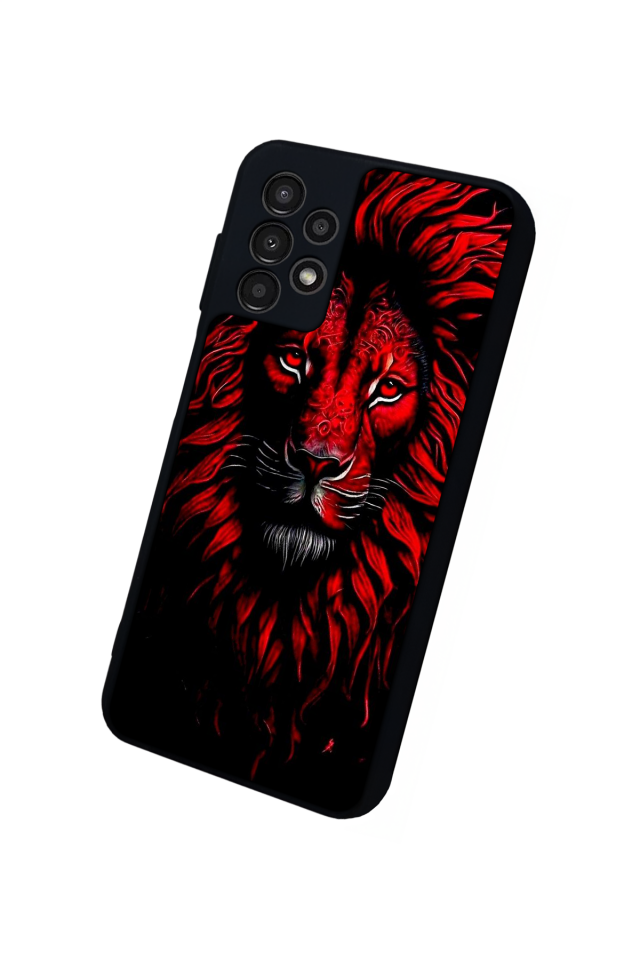 Samsung Galaxy A23 Uyumlu Aslan Tasarımlı Glossy Premium Kılıf