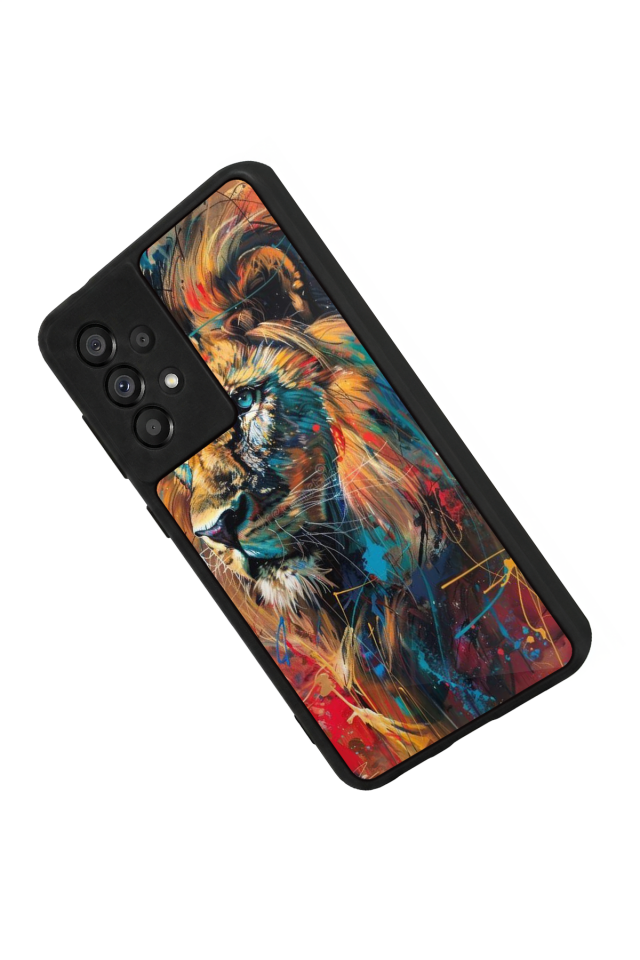 Samsung Galaxy A73 Uyumlu Aslan Tasarımlı Glossy Premium Kılıf