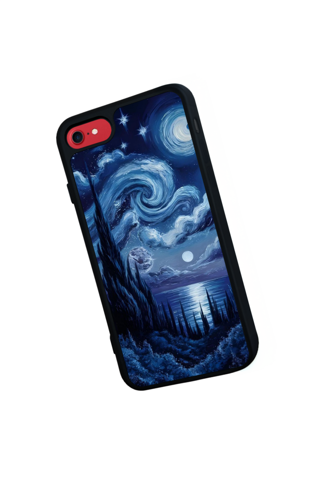 iPhone SE Uyumlu Ay Tasarımlı Glossy Premium Kılıf