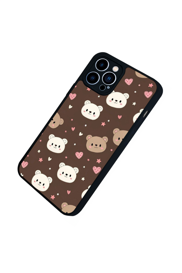 iPhone 13 Pro Max Uyumlu Ayı Tasarımlı Glossy Premium Kılıf