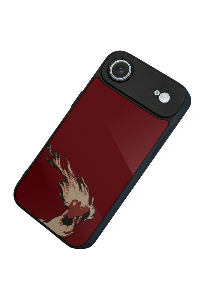iPhone 17 Air Uyumlu Kalp Love Tasarımlı Glossy Premium Kılıf