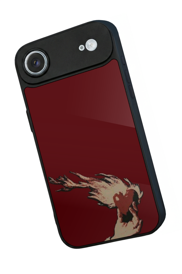iPhone 17 Air Uyumlu Kalp Love Tasarımlı Glossy Premium Kılıf