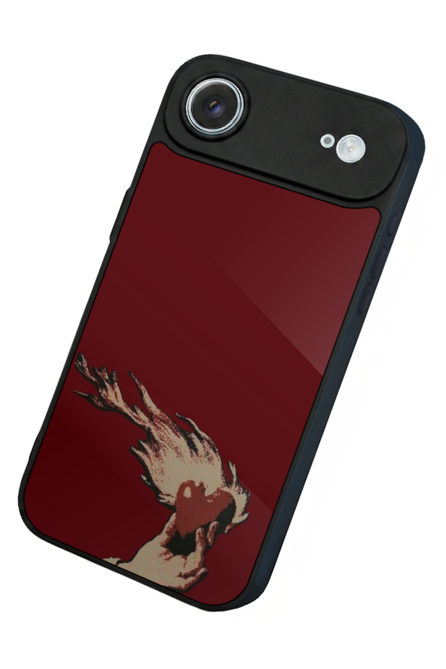 iPhone 17 Air Uyumlu Kalp Love Tasarımlı Glossy Premium Kılıf