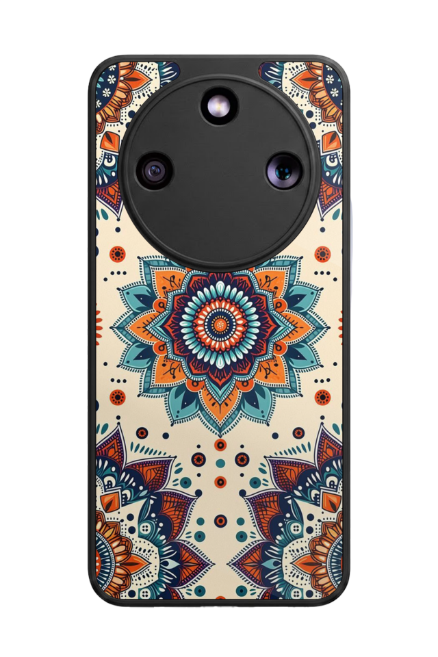 Honor Magic 8 Lite Uyumlu Mandala Tasarımlı Glossy Premium Kılıf