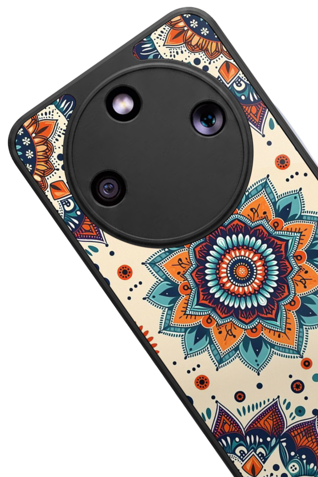 Honor Magic 8 Lite Uyumlu Mandala Tasarımlı Glossy Premium Kılıf