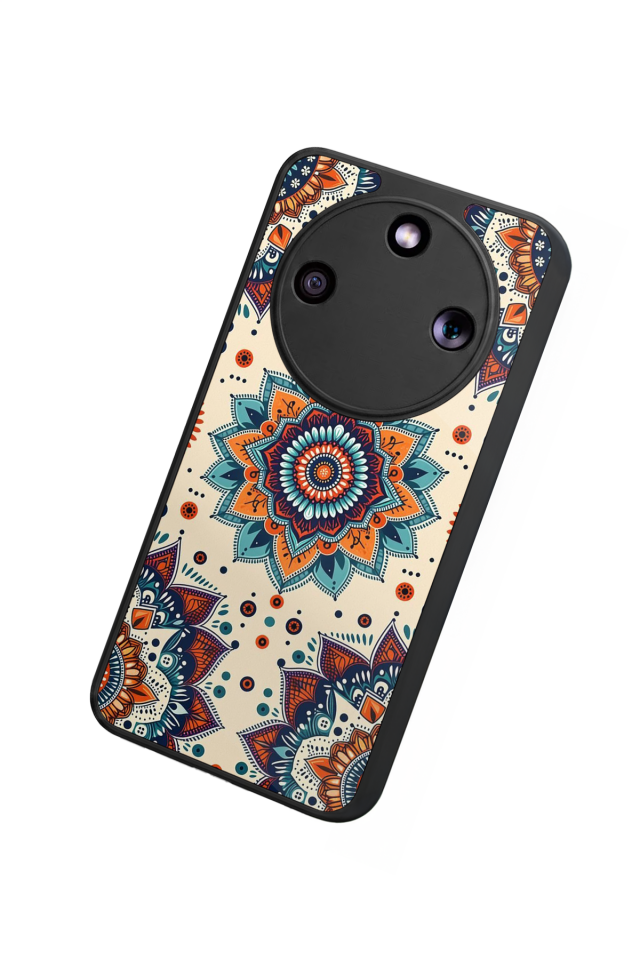 Honor Magic 8 Lite Uyumlu Mandala Tasarımlı Glossy Premium Kılıf