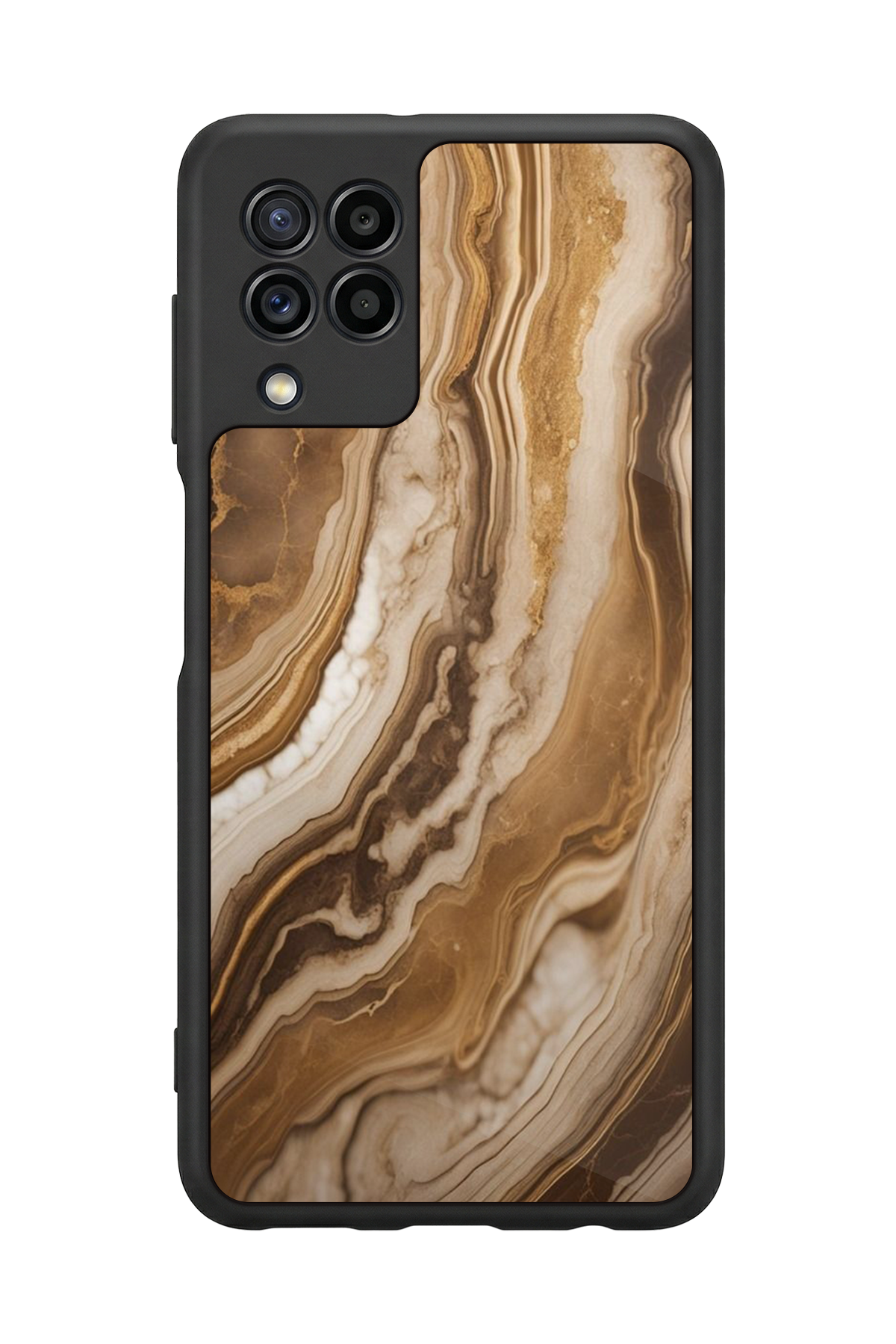 Samsung Galaxy M22 Uyumlu Mermer Marble Tasarımlı Glossy Premium Kılıf