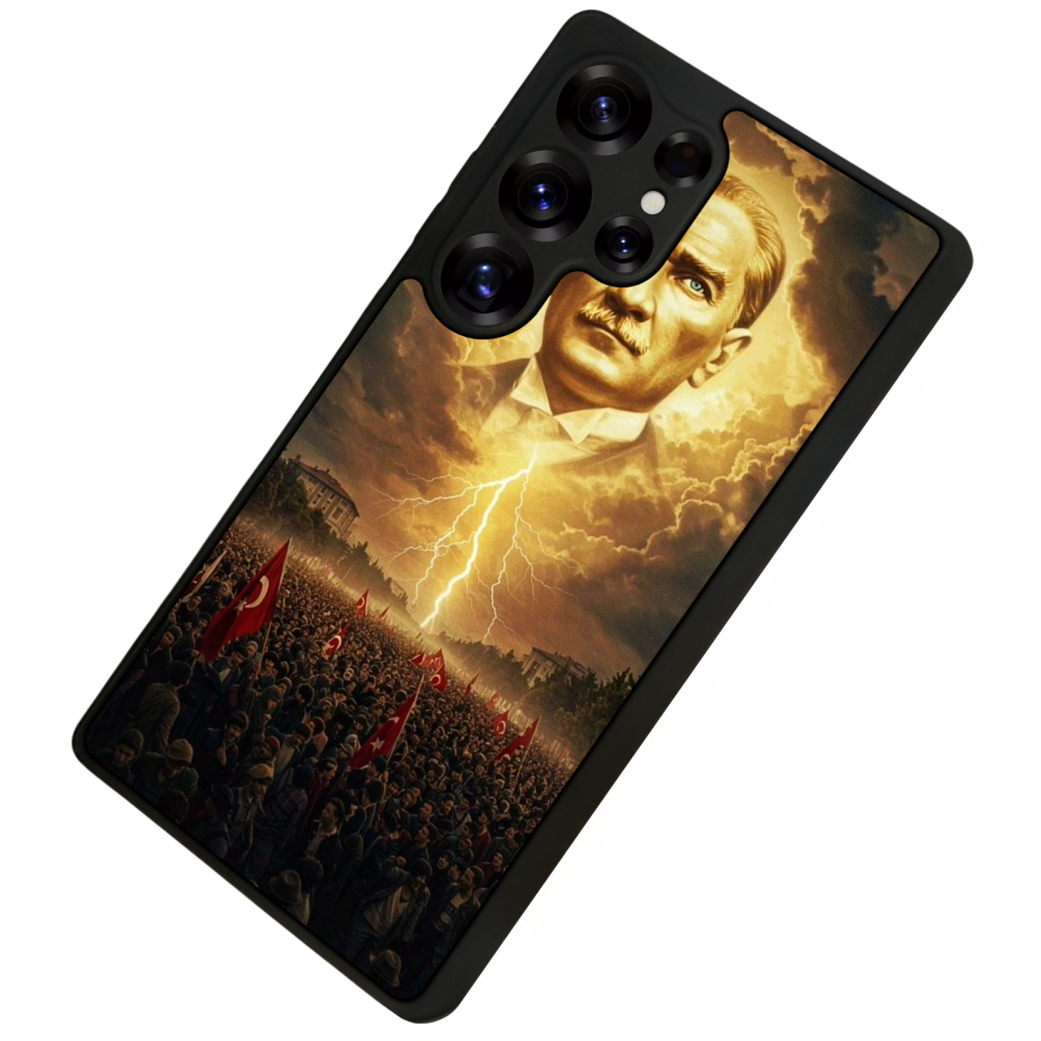 Samsung Galaxy S25 Ultra Uyumlu Mustafa Kemal Ataturk Tasarımlı Glossy Premium Kılıf