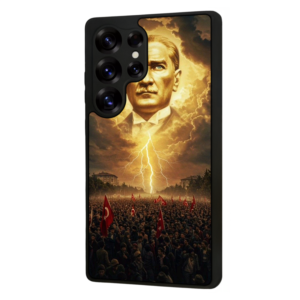 Samsung Galaxy S25 Ultra Uyumlu Mustafa Kemal Ataturk Tasarımlı Glossy Premium Kılıf