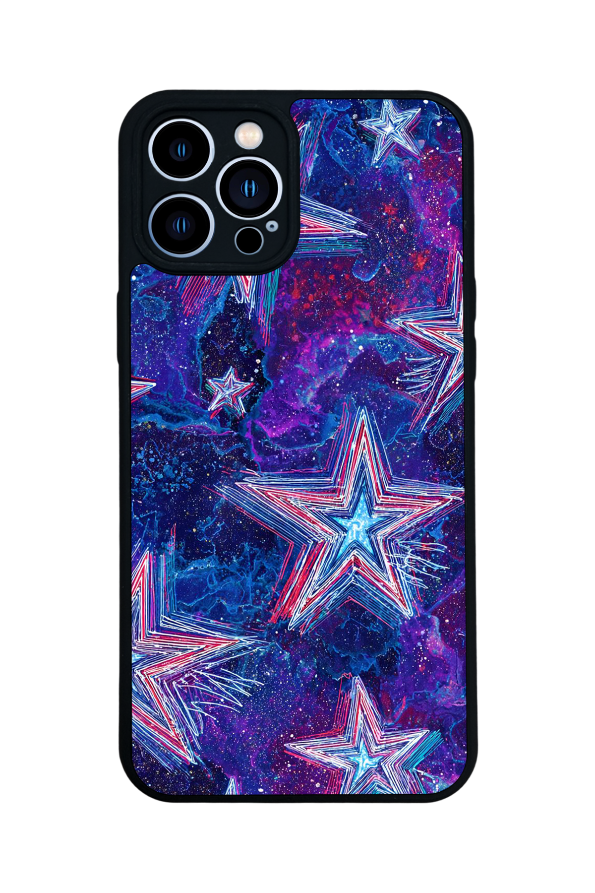iPhone 12 Pro Max Uyumlu Retro Yildizlar Tasarımlı Glossy Premium Kılıf