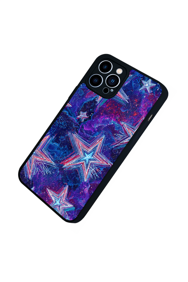 iPhone 12 Pro Max Uyumlu Retro Yildizlar Tasarımlı Glossy Premium Kılıf