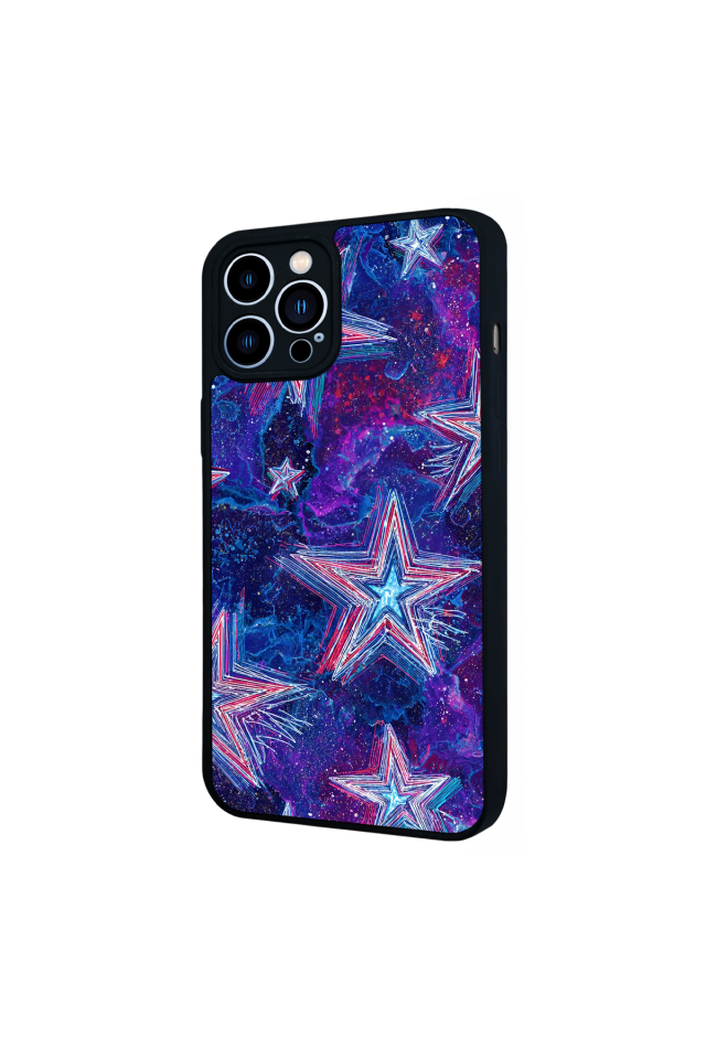 iPhone 12 Pro Max Uyumlu Retro Yildizlar Tasarımlı Glossy Premium Kılıf