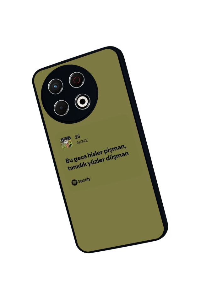 Tecno Spark 30 Pro Uyumlu Sarki Sozleri Tasarımlı Glossy Premium Kılıf