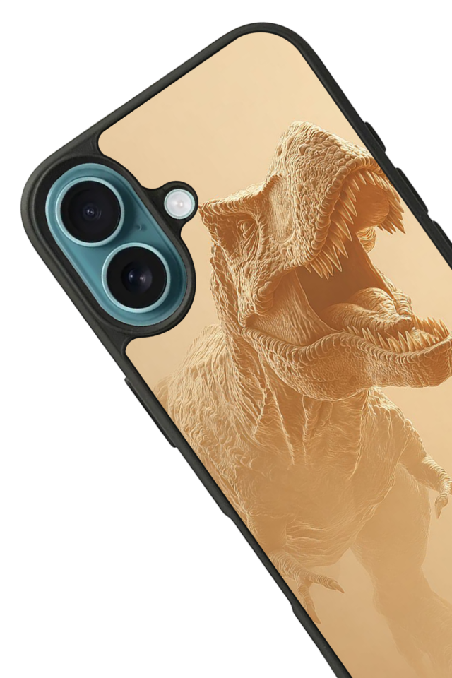 iPhone 16 Plus Uyumlu Dinazor Tasarımlı Glossy Premium Kılıf