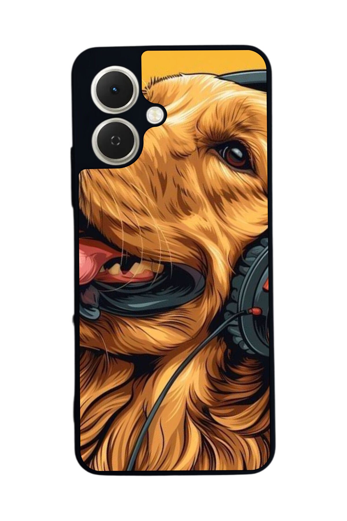 Tecno Spark GO 2 Uyumlu Golden Kopek Tasarımlı Glossy Premium Kılıf