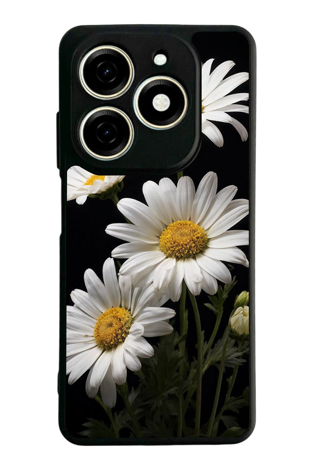 Tecno Spark 20/20C Uyumlu Papatya Tasarımlı Glossy Premium Kılıf