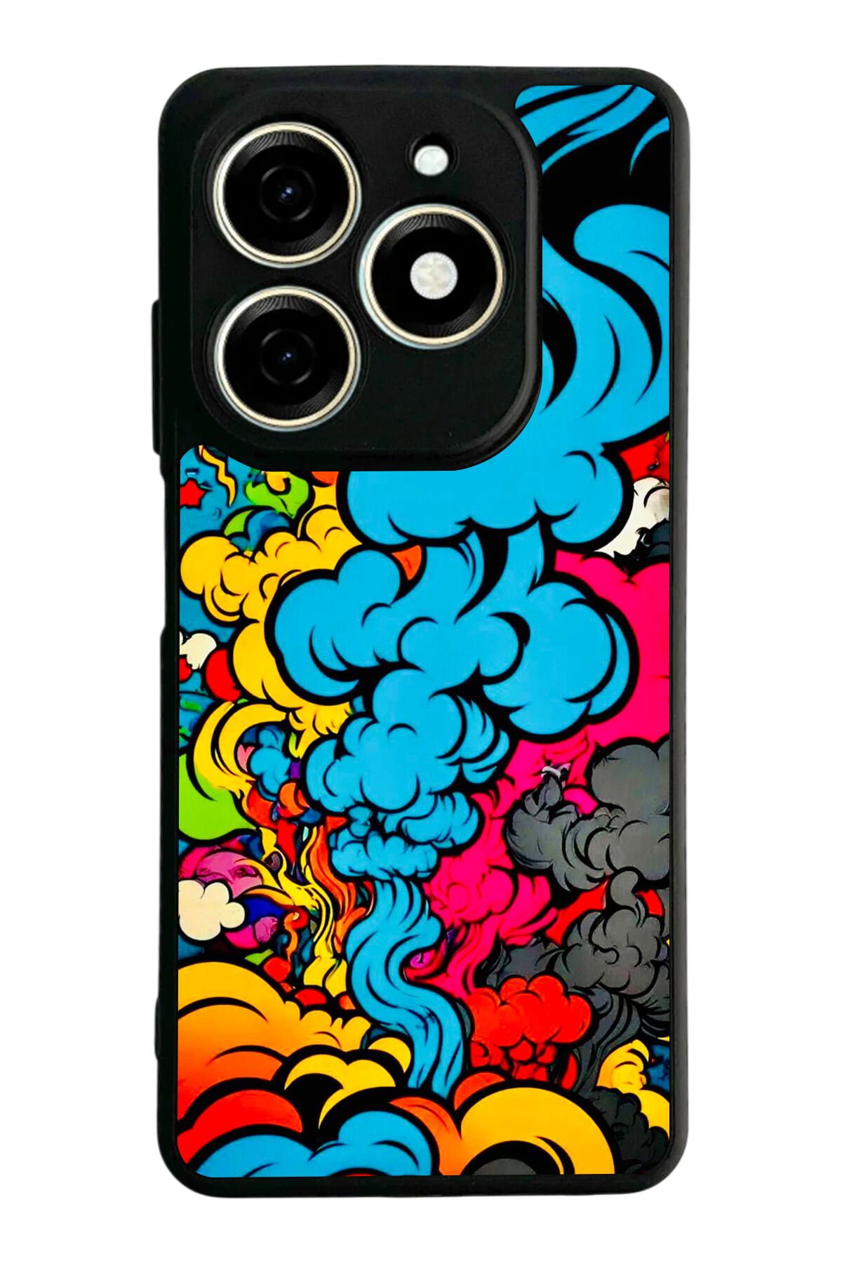 Tecno Spark 20/20C Uyumlu Abstract Tasarımlı Glossy Premium Kılıf