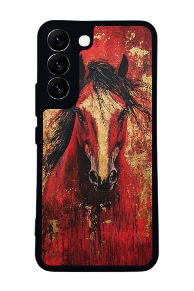 Samsung Galaxy S22 Uyumlu At Horse Tasarımlı Glossy Premium Kılıf
