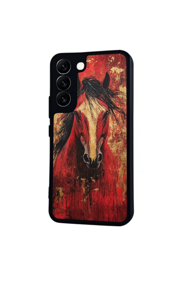 Samsung Galaxy S22 Uyumlu At Horse Tasarımlı Glossy Premium Kılıf