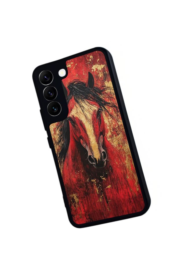 Samsung Galaxy S22 Uyumlu At Horse Tasarımlı Glossy Premium Kılıf