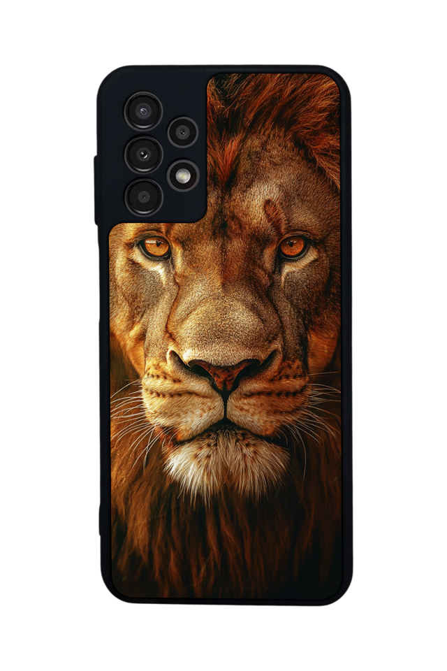 Samsung Galaxy A23 Uyumlu Aslan Tasarımlı Glossy Premium Kılıf
